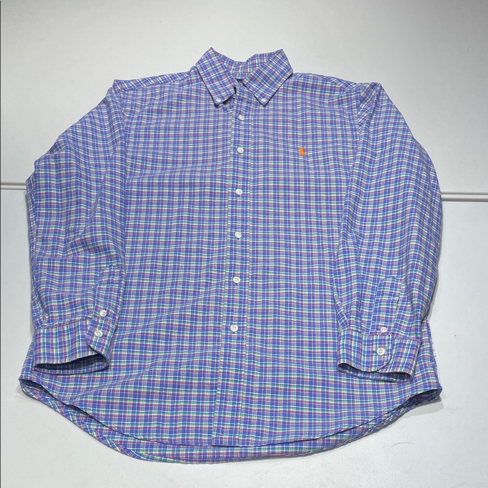 Ralph Lauren size medium Multicolor Plaid Oxford Cloth Button Down Shirt